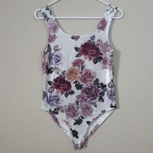 Floral print bodysuit
